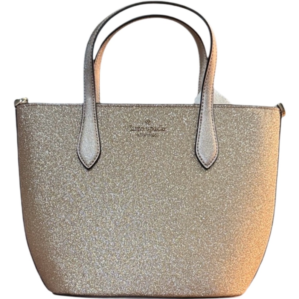 Kate Spade Glimmer Satchel in gold glitter fabric - Picture 8 of 10